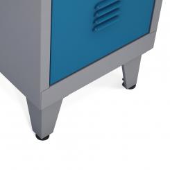 ROCADA Pies soldados para taquillas Con Niveladores Ral 9006