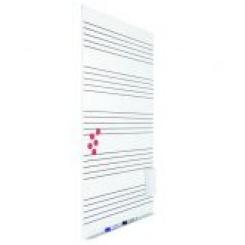 ROCADA Pizarra Skinmusic 100X150Cm Lacada Blanco Pentagrama
