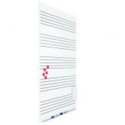 ROCADA Pizarra Skinmusic 75X115Cm Lacada Blanco Con Pentagrama