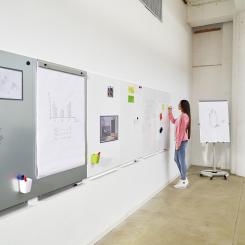 Rocada pizarra skinwhiteboard lacada magnética 55x75cm color ral 3014