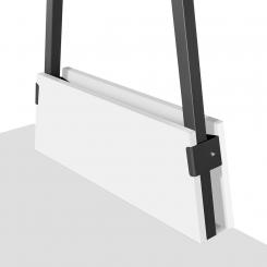 ROCADA Revistero Lateral Para Mesa Stand En Melamina Estructura Antracita / Revistero Blanco