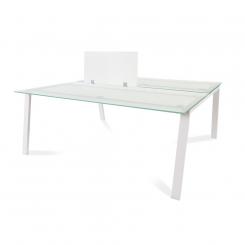 ROCADA Separador Transversal De 70X40Cm Blanco  / Mesa Cristal