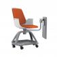 rocada-silla-confidente-con-ruedas-y-pala-escritura-tapizado-naranja
