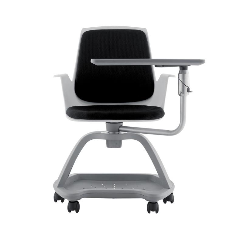 rocada-silla-confidente-con-ruedas-y-pala-escritura-tapizado-negro