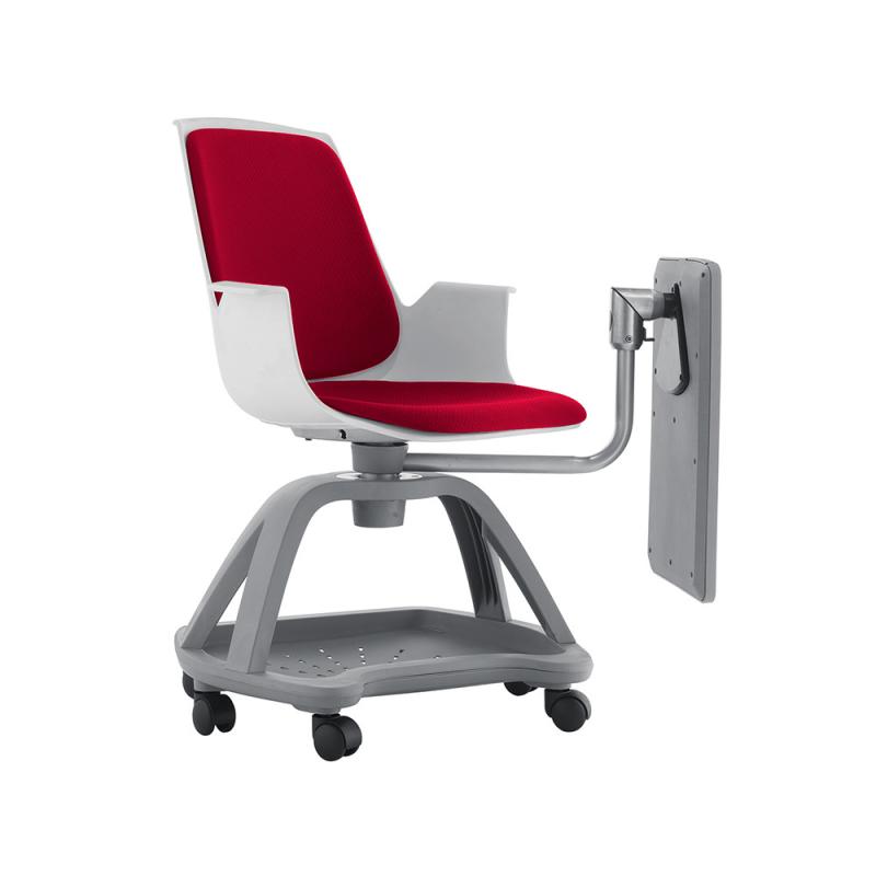 rocada-silla-confidente-con-ruedas-y-pala-escritura-tapizado-rojo