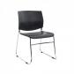 ROCADA Silla Confidente Estructura Cromada / Asiento Y Respaldo Plastico Negro