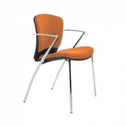 ROCADA Silla Confidente Rd-966/5 Naranja Tela Ignif (Pack De 2 Unidades)