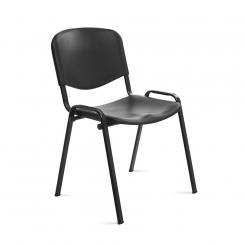 ROCADA Silla Confidente Respaldo Plastico Negro / Asiento Plastico Negro