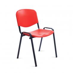 ROCADA Silla Confidente Respaldo Plastico Rojo / Asiento Plastico Rojo