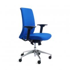 Rocada silla de oficina sincro profesional con base cromada. Color azul