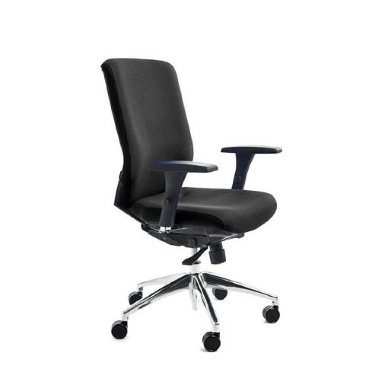 ROCADA Silla Dirección Rd944/4 Tapizado Negro, Con Brazos Regulables Incluidos