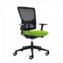 ROCADA Silla Oficina Rd937-6 Asiento Tapizado Verde / Respaldo Malla Negra, Con Brazos Regula
