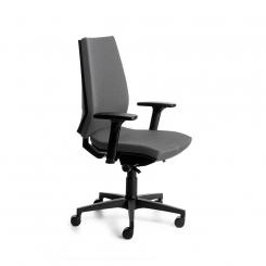 ROCADA Silla Profesional  922-1  Carcasa Negra  Y Tapizado Gris. Incluye Brazos Regulables