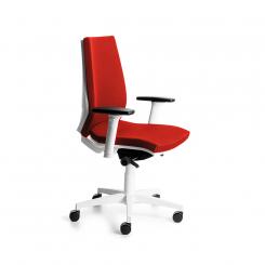 ROCADA Silla Profesional  922W-2  Carcasa Blanca Y Tapizado Rojo. Incluye Brazos Regulables