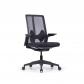 Rocada Silla Profesional Rilu25 respaldo malla con potente regulación lumbar asiento tapizado y regulación profundidad sincro 3 posiciones brazos 3D Negro