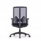 Rocada Silla Profesional Rilu25 respaldo malla con potente regulación lumbar asiento tapizado y regulación profundidad sincro 3 posiciones brazos 3D Negro