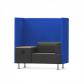 ROCADA Sofá Soft Seating Individual + Mesa 125X129X68Cm. Color Negro/Azul