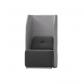 ROCADA Sofá Soft Seating Individual Negro/Gris 73X66X132Cm