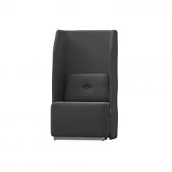 ROCADA Sofá Soft Seating Individual  Negro/Negro 73X66X132Cm