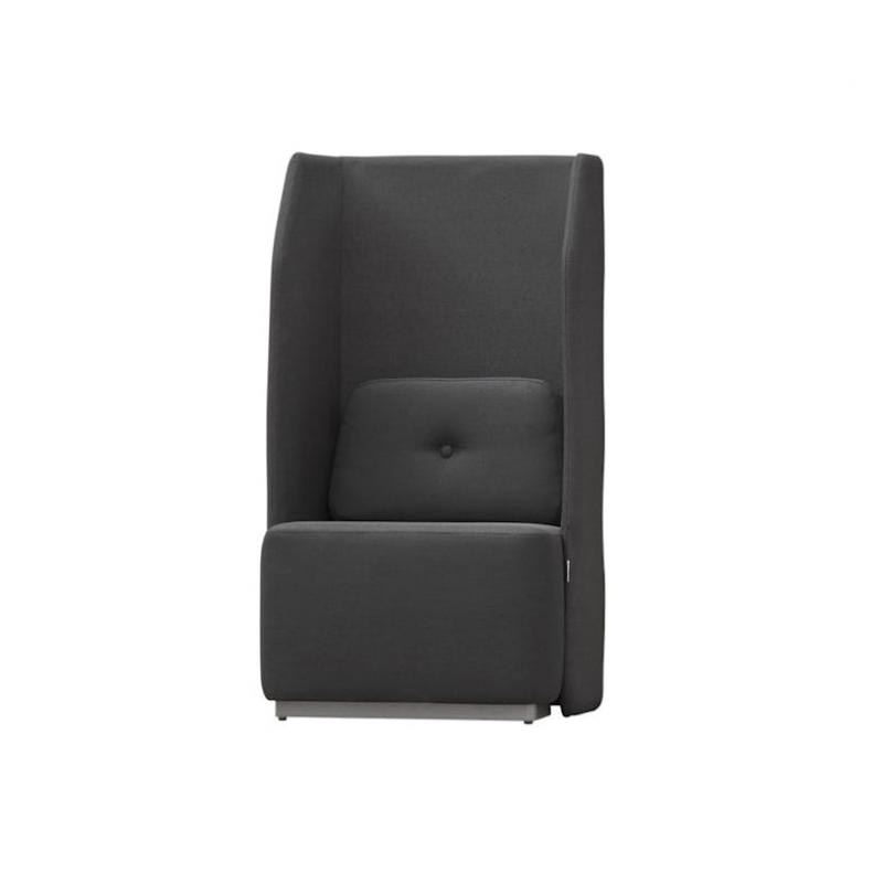 ROCADA Sofá Soft Seating Individual Negro/Negro 73X66X132Cm
