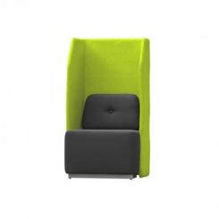 ROCADA Sofá Soft Seating Individual  Negro/Verde 73X66X132Cm