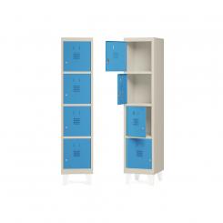 Rocada taquilla 300 1 modulo 1 puerta cuerpo arena + puerta azul RAL5009
