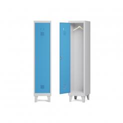 Rocada taquilla 300 1 modulo 1 puerta cuerpo blanco RAL9010 + puerta azul RAL5009