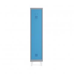 Rocada taquilla 300 1 modulo 1 puerta cuerpo gris RAL9006 + puerta azul RAL5009
