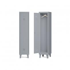 Rocada taquilla 300 1 modulo 1 puerta cuerpo gris RAL9006 + puerta gris RAL9006