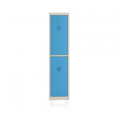 Rocada taquilla 300 1 modulo 2 puertas cuerpo arena + puertas azul RAL5009