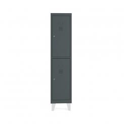 Rocada taquilla 300 1 modulo 2 puertas cuerpo gris oscuro RAL7016 + puertas gris oscuro RAL7016