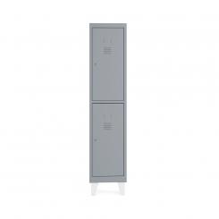 Rocada taquilla 300 1 modulo 2 puertas cuerpo gris RAL9006 + puertas gris RAL9006