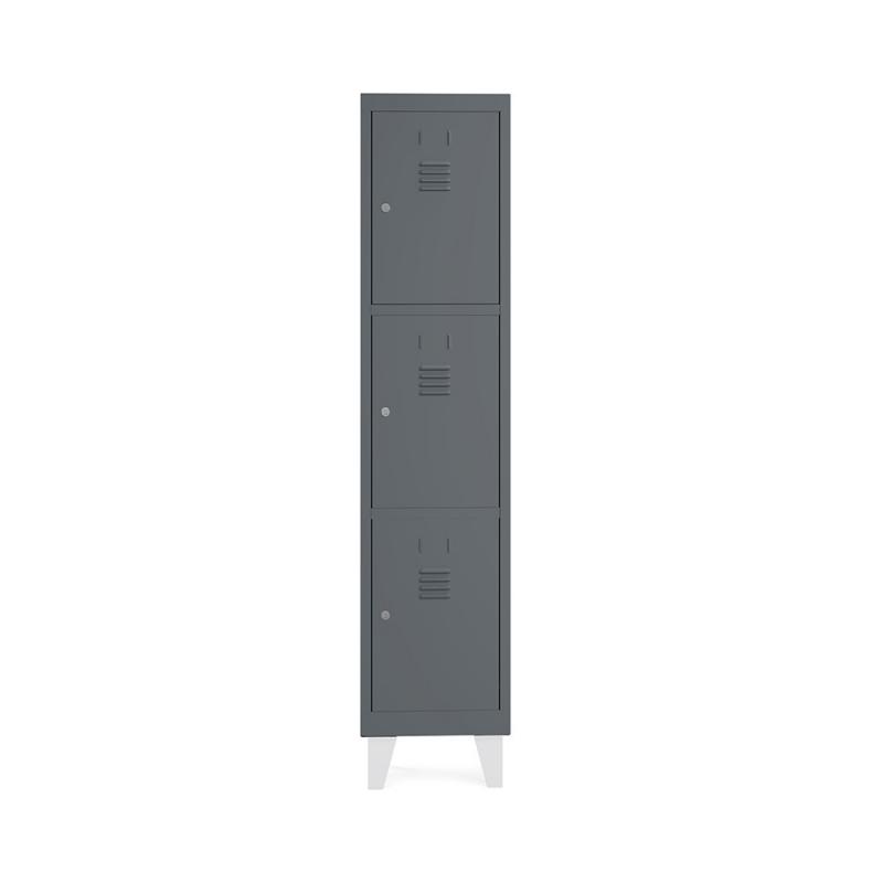 Rocada taquilla 300 1 modulo 3 puertas cuerpo antracita RAL7015 + puertas antracita RAL7015