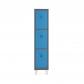 Rocada taquilla 300 1 modulo 3 puertas cuerpo antracita RAL7015 + puertas azul RAL5009