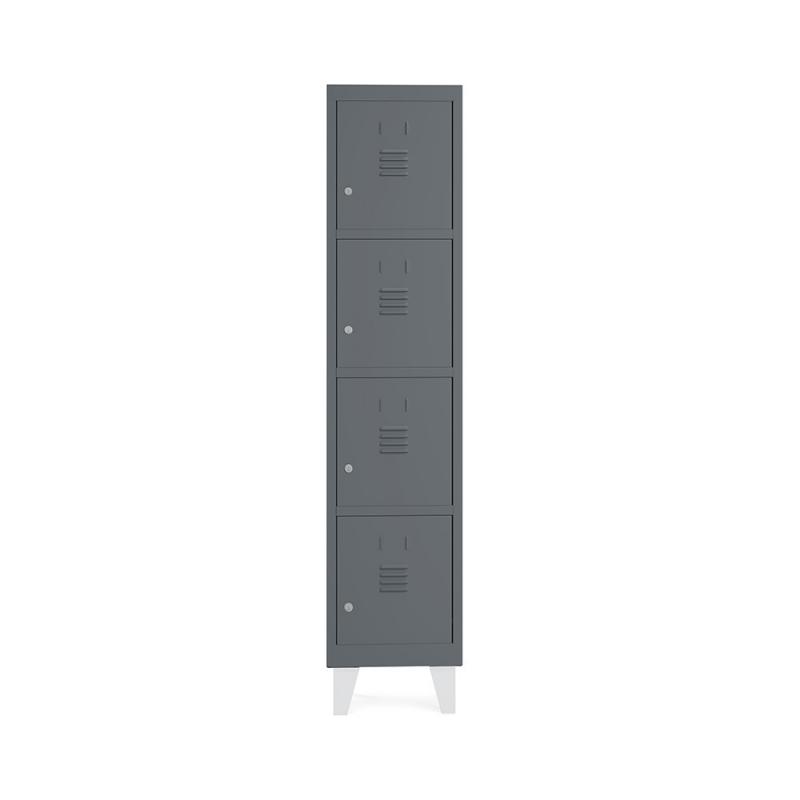 Rocada taquilla 300 1 modulo 4 puertas cuerpo antracita RAL7015 + puertas antracita RAL7015