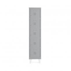 Rocada taquilla 300 1 modulo 5 puertas cuerpo gris 7035 + puertas azul RAL5009