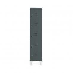 Rocada taquilla 300 1 modulo 5 puertas cuerpo gris oscuro RAL7016 + puertas gris oscuro RAL7016