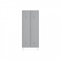 Rocada taquilla 300 2 módulos 1 puerta cuerpo gris 7035 puerta gris 7035