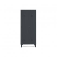 Rocada taquilla 300 2 módulos 1 puerta cuerpo negro RAL9005 + puerta negro RAL9005