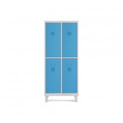 Rocada taquilla 300 2 módulos 2 puertas cuerpo blanco RAL9010 + puertas azul RAL5009