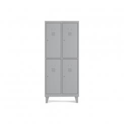 Rocada taquilla 300 2 módulos 2 puertas cuerpo gris 7035 + puertas gris 7035