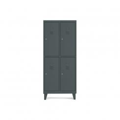 Rocada taquilla 300 2 módulos 2 puertas cuerpo gris oscuro RAL7016 + puertas gris oscuro RAL7016