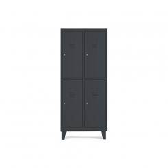 Rocada taquilla 300 2 módulos 2 puertas cuerpo negro RAL9005 + puertas negro RAL9005