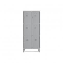 Rocada taquilla 300 2 módulos 3 puertas cuerpo gris 7035 + puertas gris 7035