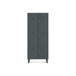 Rocada taquilla 300 2 módulos 3 puertas cuerpo gris oscuro RAL7016 + puertas gris oscuro RAL7016