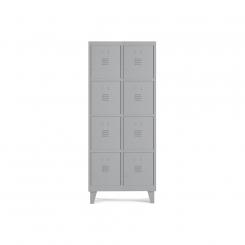 Rocada taquilla 300 2 módulos 4 puertas cuerpo gris 7035 + puertas gris 7035