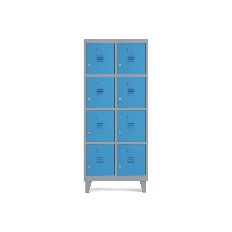 rocada-taquilla-300-2-modulos-4-puertas-cuerpo-gris-ral9006-puertas-azul-ral5009