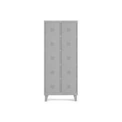 Rocada taquilla 300 2 módulos 5 puertas cuerpo gris 7035 + puertas gris 7035