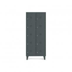 Rocada taquilla 300 2 módulos 5 puertas cuerpo gris oscuro RAL7016 + puertas gris oscuro RAL7016