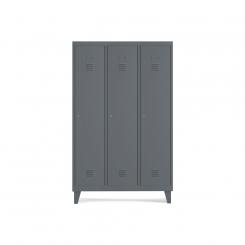Rocada taquilla 300 3 módulos 1 puerta cuerpo antracita RAL7015 + puerta antracita RAL7015